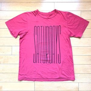 Saturdays Surf NYC Faded Red Cotton T-Shirt